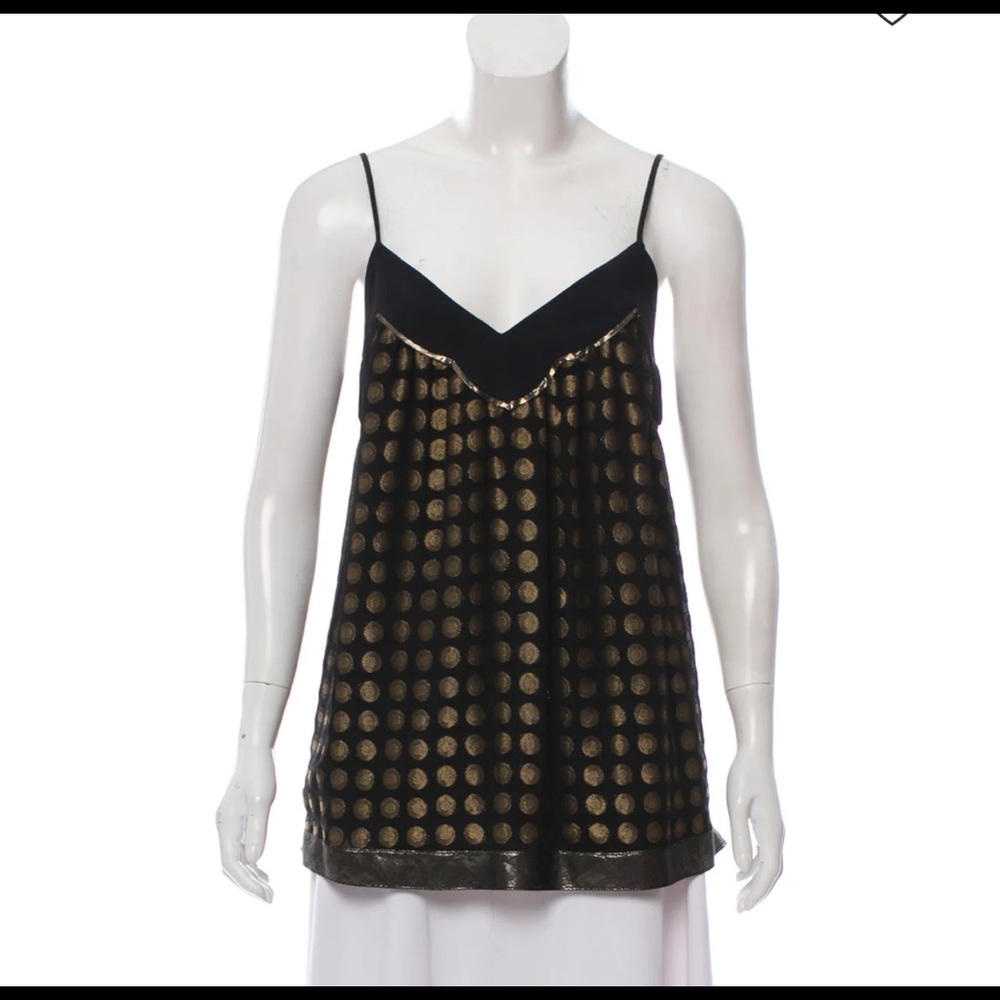 Gold & Black Derek Lam sleeveless top (perfect for New Years Eve!)